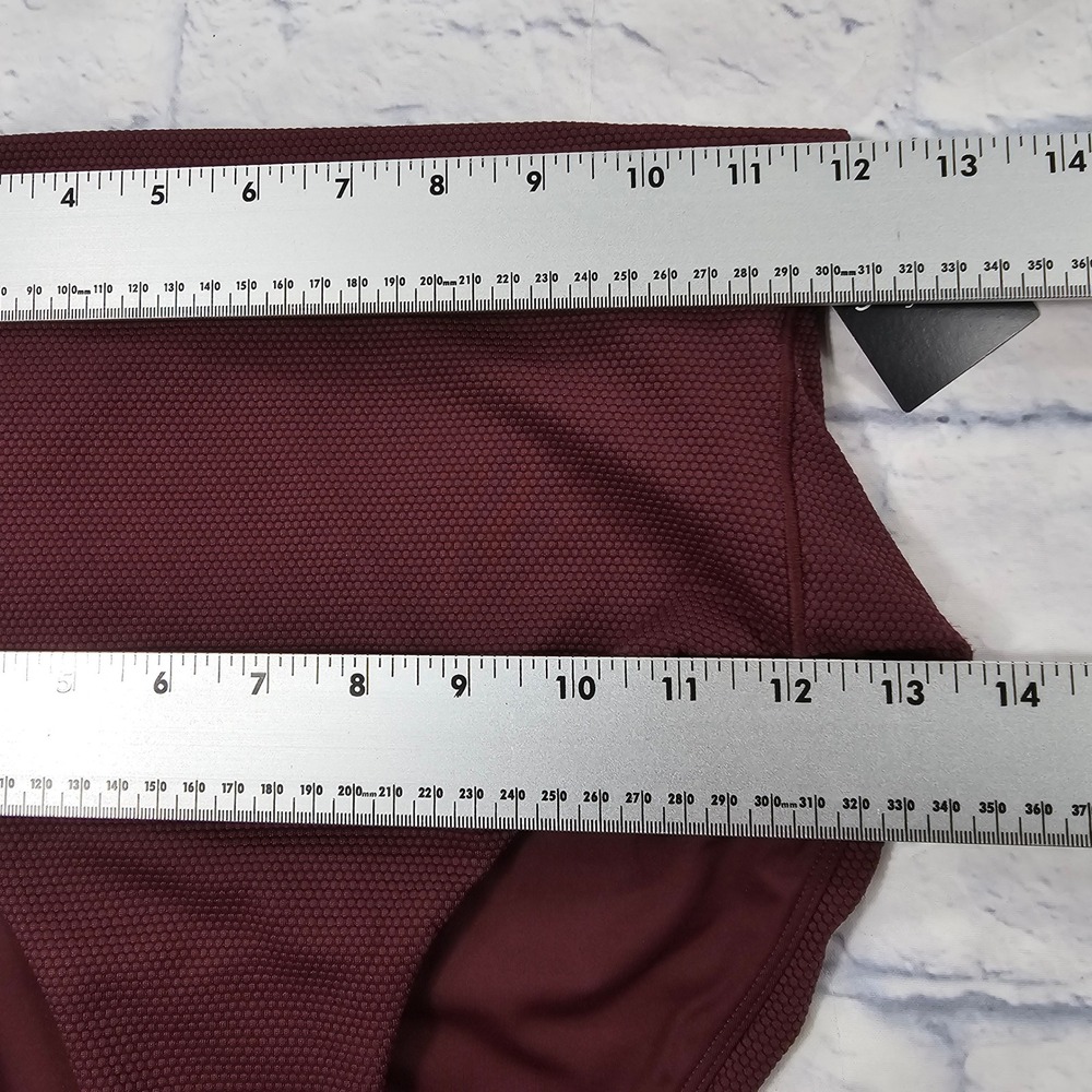 Spanx Shaping Ultra Hi-Rise Cheeky Swim Bottoms Women S Mulberry Textured 50673R - Picture 4 of 11